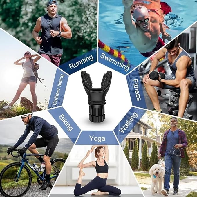 Breathing Trainer Device Lung Exerciser Machine for High Altitude Running Neck & Lung Strength Training Equipment Respiratory Improvement Mask for Athletes & Fitness Enthusiasts