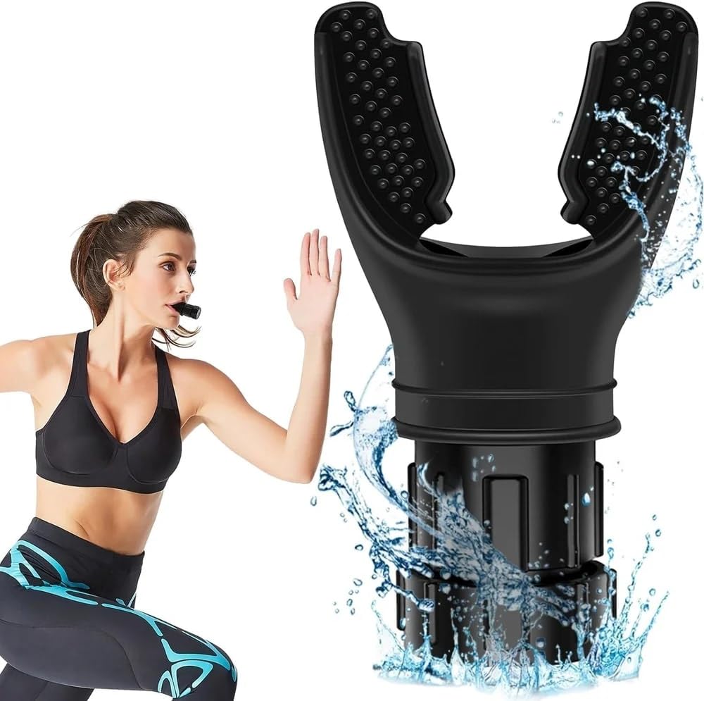 Breathing Trainer Device Lung Exerciser Machine for High Altitude Running Neck & Lung Strength Training Equipment Respiratory Improvement Mask for Athletes & Fitness Enthusiasts